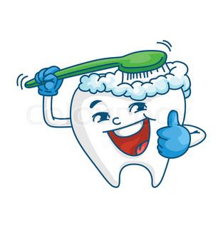 Bei der entfernung eines zahns (in der fachsprache zahnextraktion genannt) muss der zahnarzt. Cartoon Zähneputzen selbst | Stock-Vektor | Colourbox