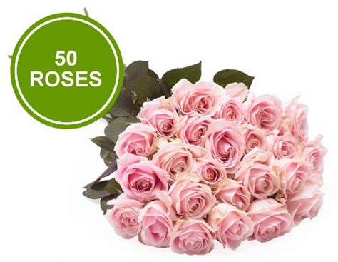 Bouquet 50 Pink Roses Fresh Guarantee Flowersnl