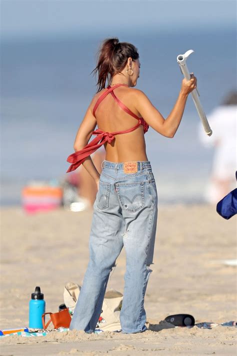 ⏩ Emily Ratajkowski Hits The Beach In A Red Bikini In The Hamptons 50