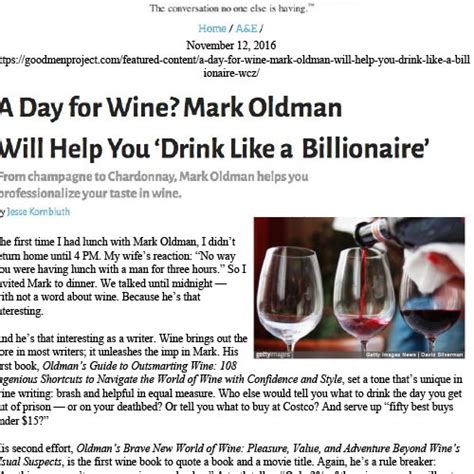 Media Articles Mark Oldman Learn About Wine From America S Wine Expert