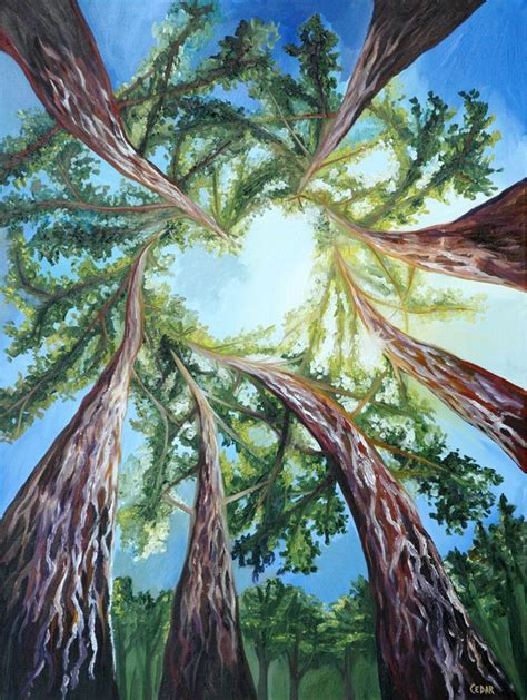Love Is In The Trees By Artist Cedar Lee Tree Illustration Tree Art