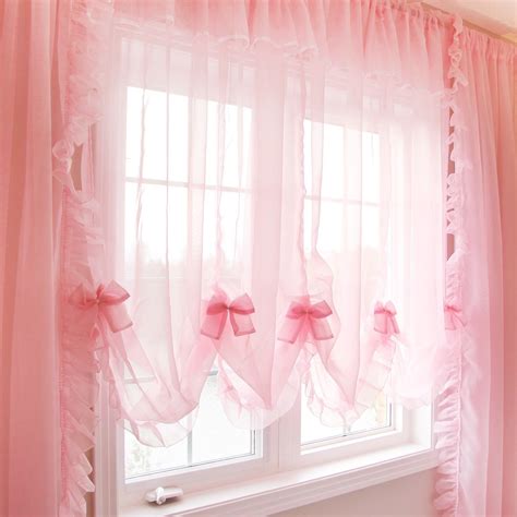 Lea the bedroom people &. balloon shade | Pink bedroom decor, Pink sheer curtains ...