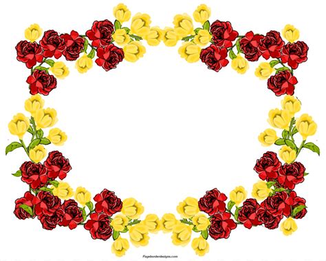 Bunga Kuning Bingkai Foto Gambar Png