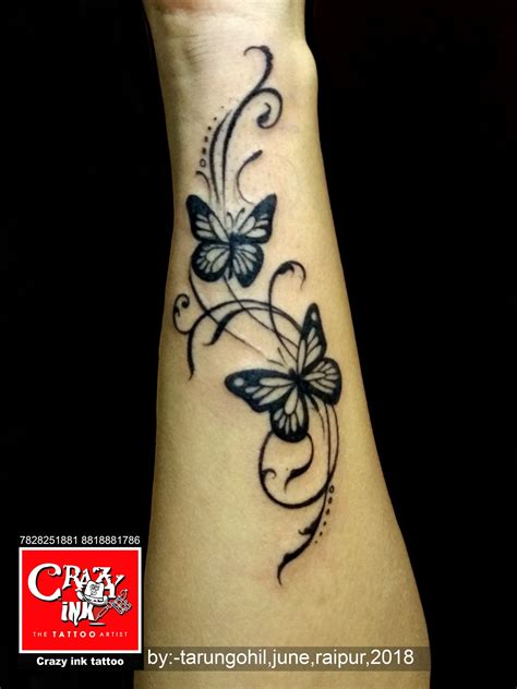Butterfly Simple Tattoo Designs For Girls On Wrist Scribb Love Tattoo