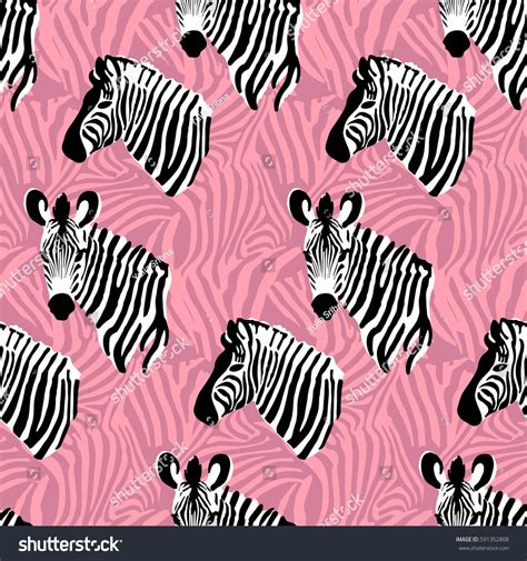 Vector Seamless Pattern Texture Zebra Stripes Stock Vector Royalty