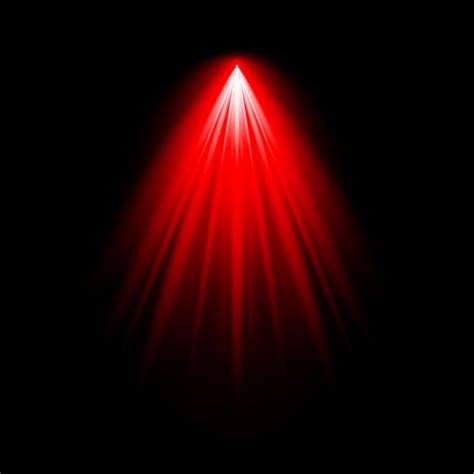 Abstract Red Light Flare Ray Effect Illuminated On Da