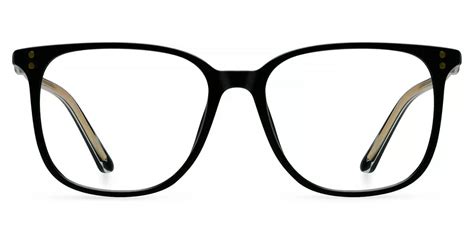 G5813 Square Black Eyeglasses Frames Leoptique