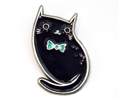 Enamel Black Cat Pin By Susie Ghahremani • Hauspanther Cat Enamel Pin