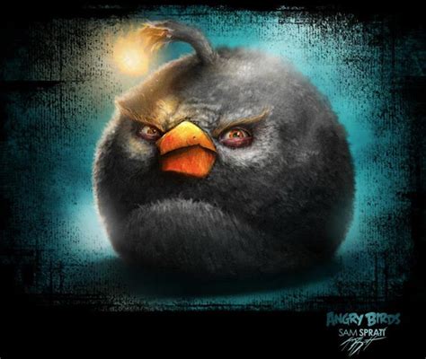 Black Angry Birds Art By Sam Spratt 2 Flickr
