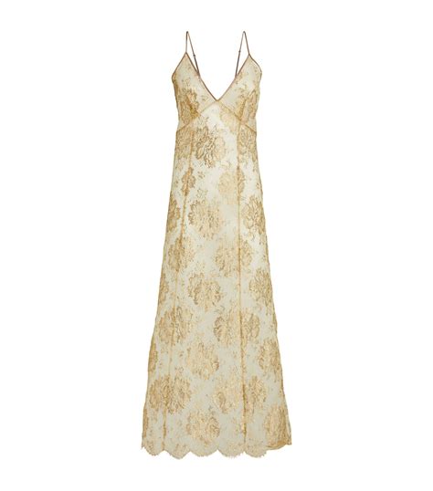 Gilda And Pearl Gold Floral Embroidered Nightdress Harrods Uk