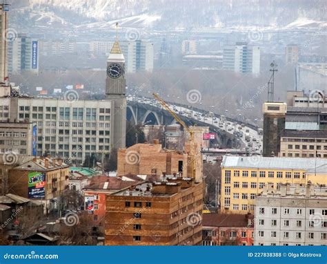 The City Of Krasnoyarsk View Of The Streets And Architecture Of The