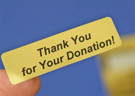 The donation thank you letter examples on this site will cover all three situations. Thank You for Your Donation! Gold Foil 400 Label Stickers ...