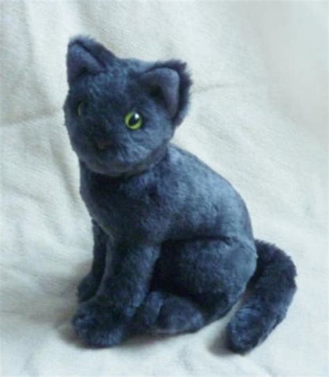 Realistic Grey Cat Plush Stuffed Animal