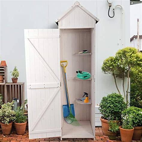 Outsunny Wooden Garden Shed Tool Storage Cabinet Outdoor Yard Organizer