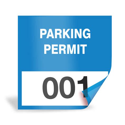 Parking Permit Sticker Clings Window Decals