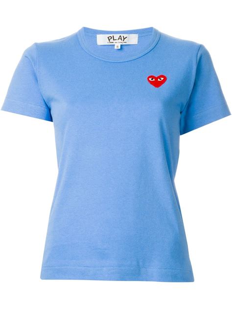 Shop Comme Des Gar Ons Play Heart Logo T Shirt With Express Delivery