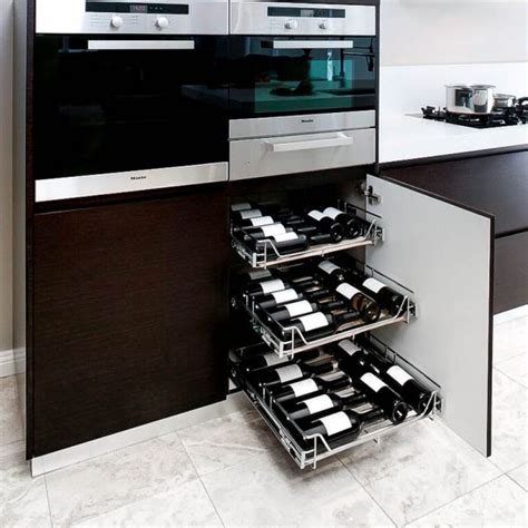 Stainless Steel Slide Out Wine Storage Tansel Storage Solutions