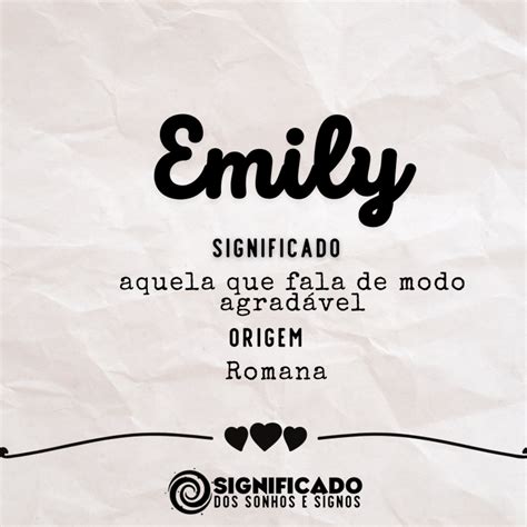 Significado De Emily Significado De Emily Nombres Significados De Los Nombres Kulturaupice
