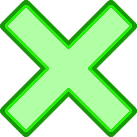Green Cross Mark Clip Art At Vector Clip Art Online