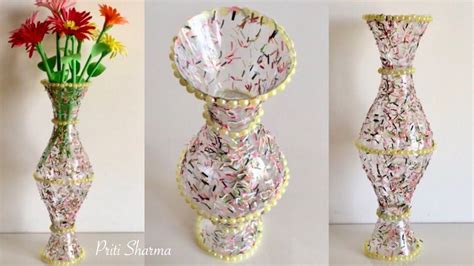 Best Out Of Waste Plastic Bottle Flower Vase 3 Diy Plastic Bottle