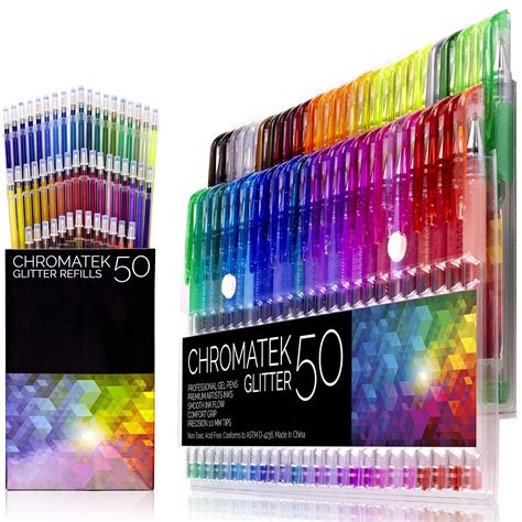 Glitter Pens 100 Set By Chromatek Best Colors 200 The