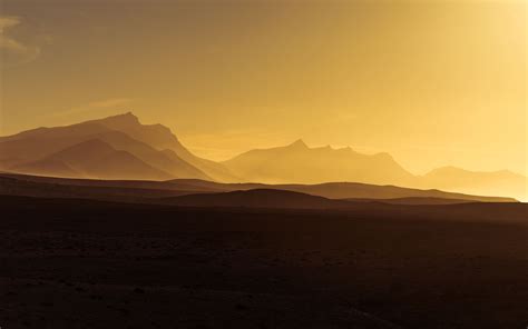 Golden Hour Orange Sunrise Mountains View Macbook Pro Wallpaper