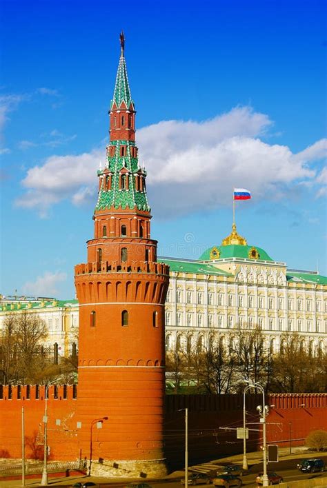 Moscow Kremlin Tower And Wall Stock Image Image Of Russia Heritage