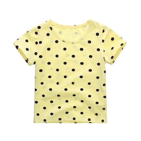 Buy 2019 Summer Childrens Cotton Dot Short Sleeved T