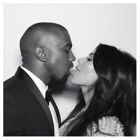 Kim Kardashian Gives Kanye West Tongue Kiss In Wedding Photo Posted On