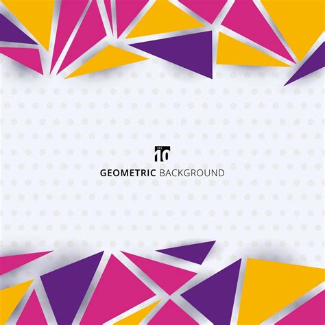 Abstract Template Modern Style Colorful Geometric Triangles Pattern On