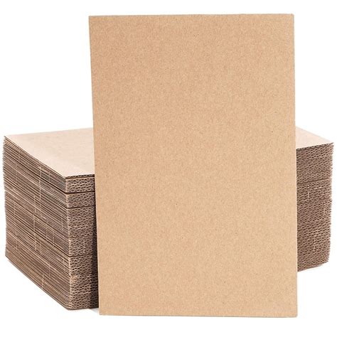 50 Pack Corrugated Cardboard Sheets 6x9 Flat Packaging Inserts For