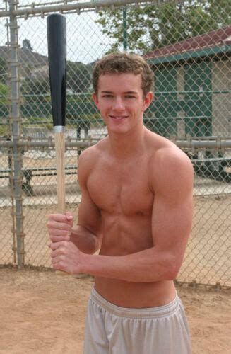 Shirtless Male Cute Athletic Baseball Player Jock Sports Dude PHOTO X