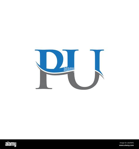 Initial Letter Pu Logo Design Vector Template Pu Letter Logo Design