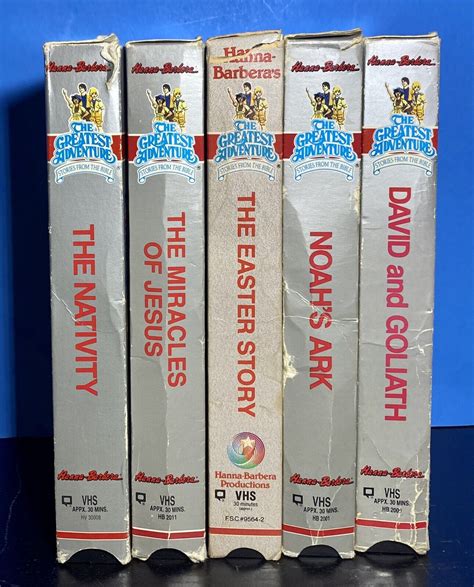 Lot Of 5 Hanna Barberas The Greatest Adventure Stories From The Bible