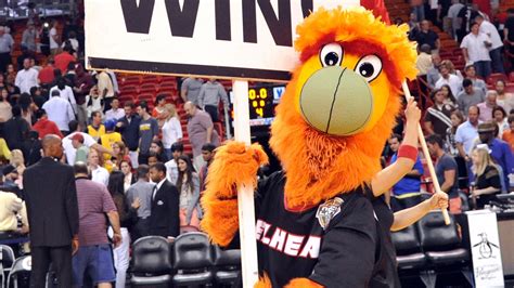 Video Watch Heat Mascot Burnie Celebrate His Birthday Miami Heat