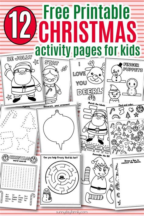12 Free Printable Christmas Activity Pages For Kids Christmas