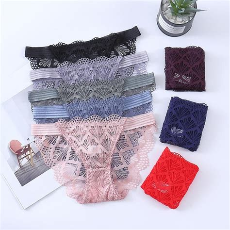 2020 Sexy Hollow T Panties Lace Low Waist Brief Breathable High Quality Women Panties Underwear