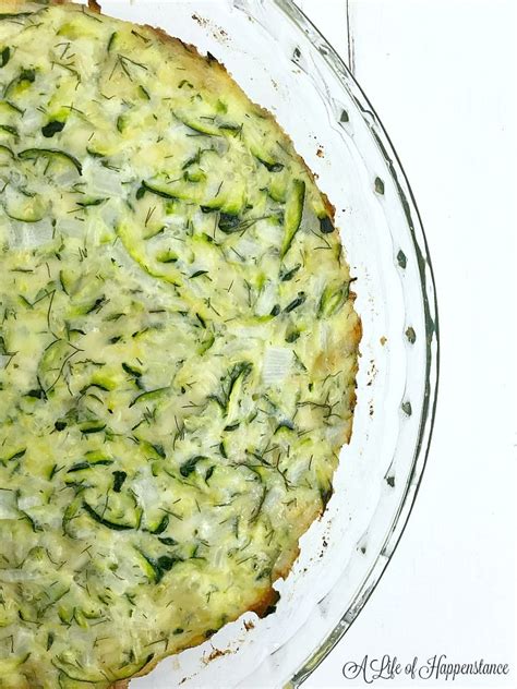 This Crustless Zucchini Quiche Incorporates Dill And Gouda Cheese For