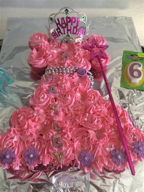 Pink Cupcake Princess Dress Pink Cupcakes Kids Cake Birthday Candles