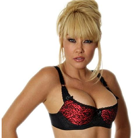 Empire Intimates Empire Intimates Satin W Lace Shelf Bra Open Push Up Fits Cups D Dd Red