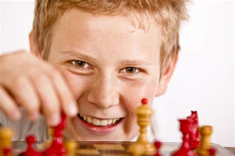 Boy Playing Chess Stock Photo Image Of Happy Talented 12073712