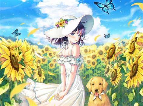 Sunflower Anime Wallpapers Top Free Sunflower Anime Backgrounds