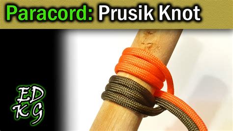 Using the black paracord, follow the instructions up the end of step 3, and cut and melt the loose ends as in step 5. Paracord: The Prusik Knot (Knot tutorial) - YouTube | Prusik knot, Knots tutorial, Lanyard tutorial