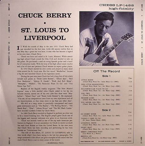 Chuck Berry St Louis To Liverpool Vinyl At Juno Records