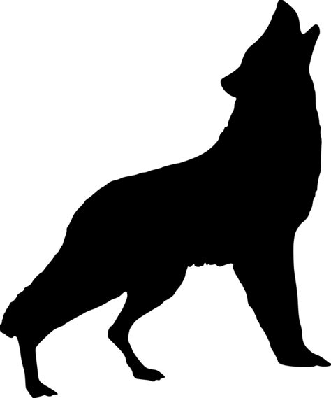 Silhouette Of Howling Wolf Clipart Howling Wolf Silhouette Vector Porn Sex Picture