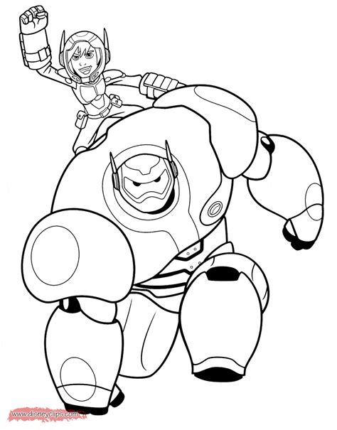Various coloring pages for kids, and for all who are interested in coloring pages, can get amazing pictures easily through this portal. #hiro, #baymax, #bighero6 | Disney coloring pages ...
