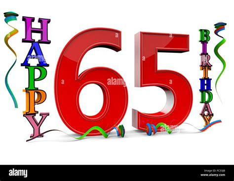 Glücklich 65 Geburtstag Stockfotografie Alamy