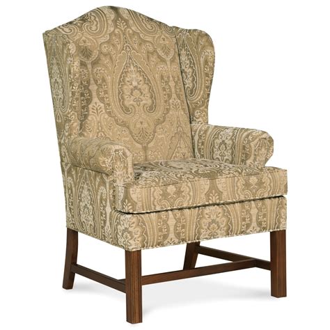 Fairfield 1072 1072 01 Upholstered Wing Chair With High Exposed Wood Leg Upper Room Home