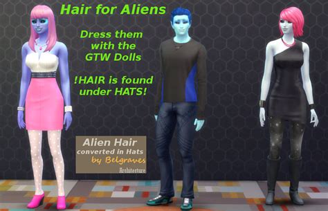 Authentic Sims 4 Cc — Leanderbelgraves 17 Alien Hair Cuts Converted