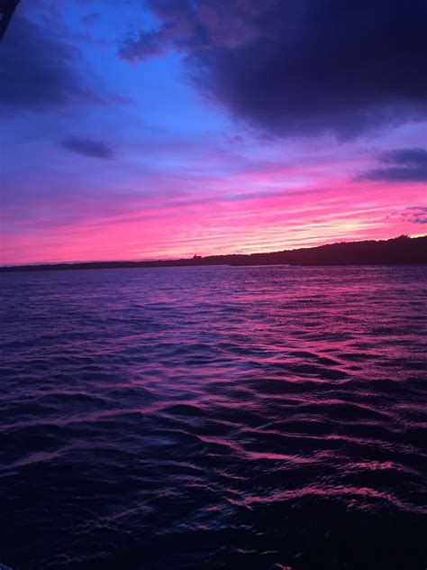 Purple Sunset In Newport Harbor Sightsailing Of Newport